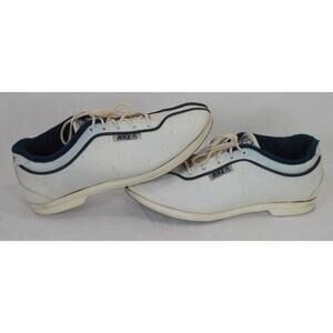 Vintage 80s Nike X Bowling Shoes Womens 8 White Navy Blue 1986